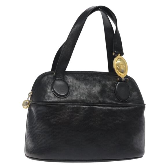 DIOR Hand Bag Leather Black Gold - Picture 1 of 12
